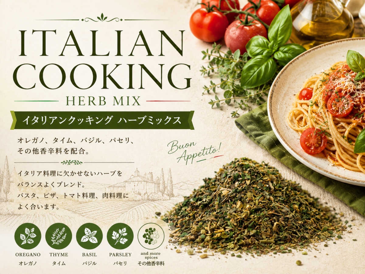イタリアンクッキング ハーブミックスバナー